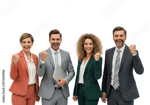 group of business people isolated