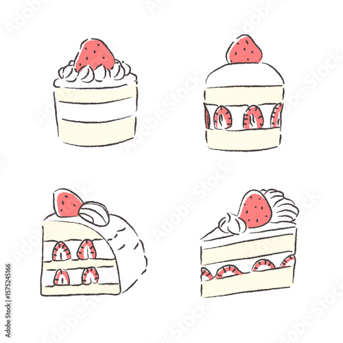 手描きケーキのイラスト