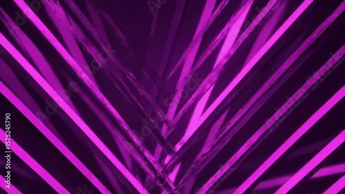 Abstract geometric design with vibrant purple lines.