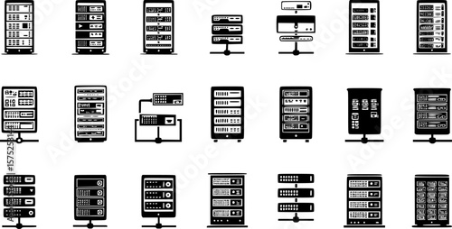 Server rack icon vector, Symbol, logo illustrations