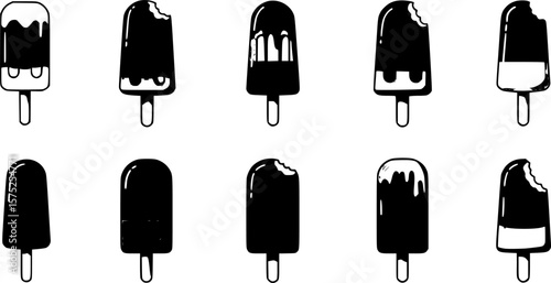Popsicle icon vector, Symbol, logo illustrations
