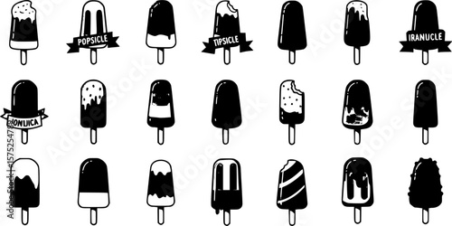 Popsicle icon vector, Symbol, logo illustrations
