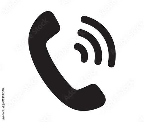 Phone call icon – telephone receiver vector, communication symbol