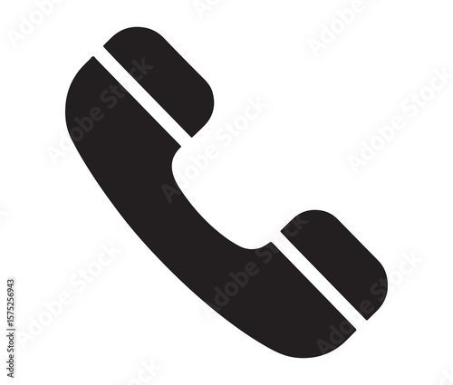 Phone call icon – telephone receiver vector, communication symbol