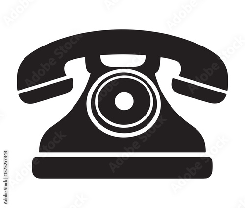 Phone call icon – telephone receiver vector, communication symbol