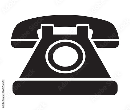 Phone call icon – telephone receiver vector, communication symbol