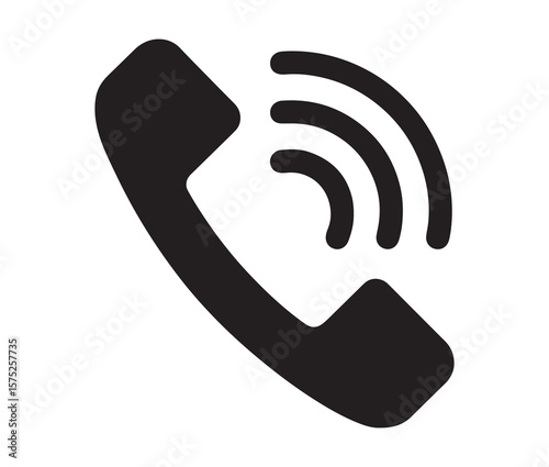 Phone call icon – telephone receiver vector, communication symbol