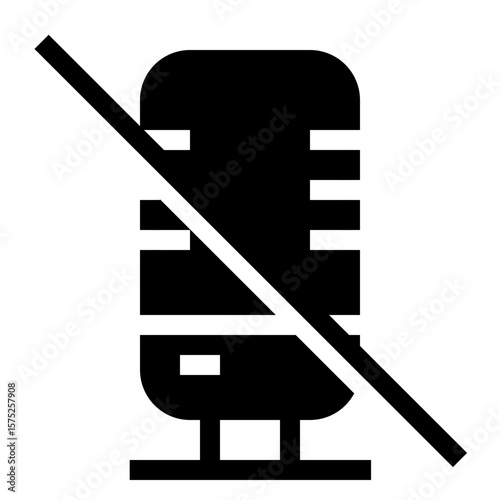 microphone off  AI learning language solid