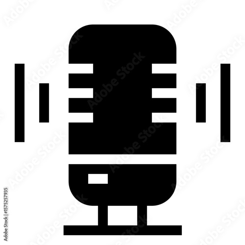 microphone on  AI learning language solid