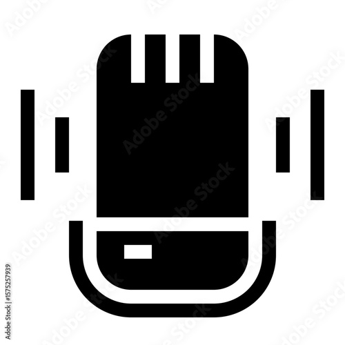 microphone on  AI learning language solid