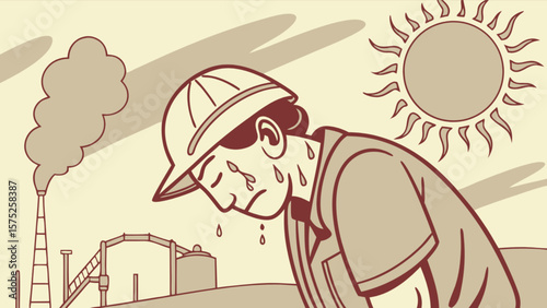 Heat stress awareness for construction workers and factory employees working in hot weather conditions