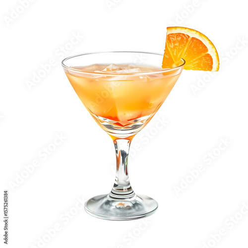 Wallpaper Mural Refreshing Cocktail with Orange Slice and Assorted Berries on White Backdrop isolated on transparent background Torontodigital.ca