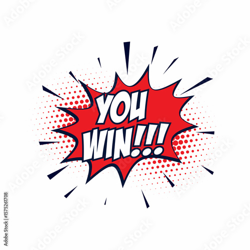 Comic style you win competition background play giveaway contest
