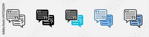 Consultation Icon Pack Multistyle Illustration