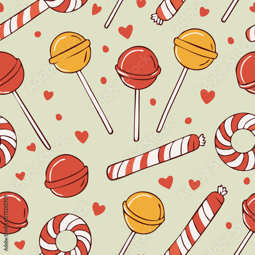 Candy Pattern Background hand draw vector