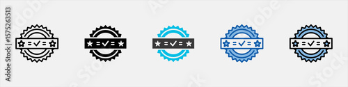 Accreditation Icon Pack Multistyle Illustration