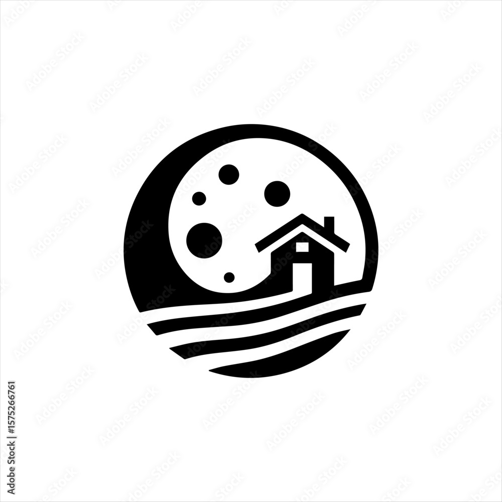 Obraz premium real estate with moon