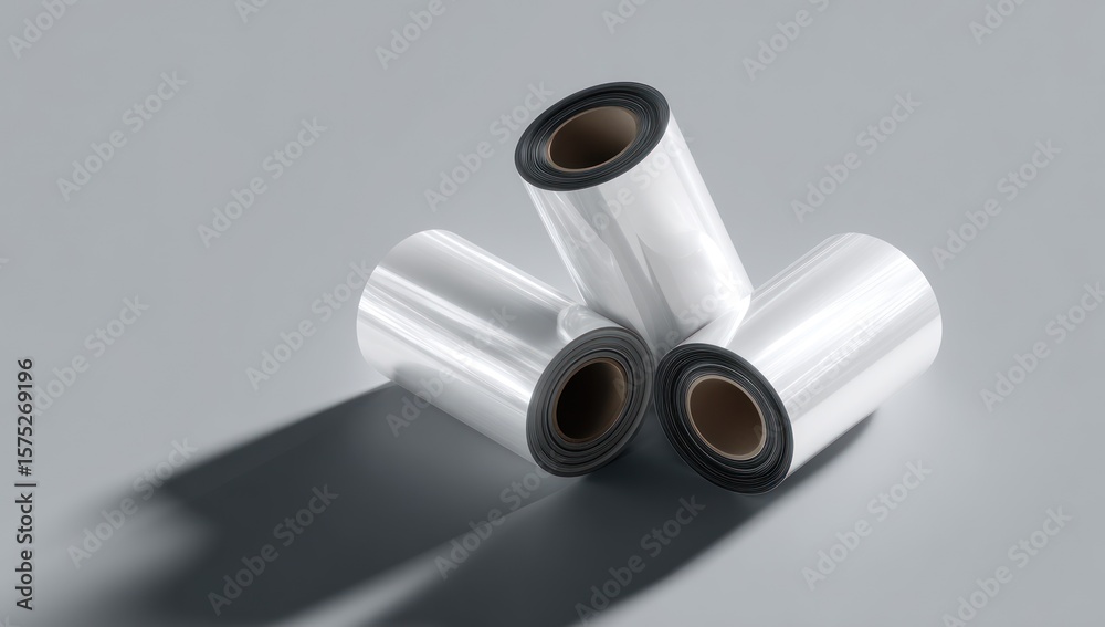 Fototapeta premium Rolls of clear plastic