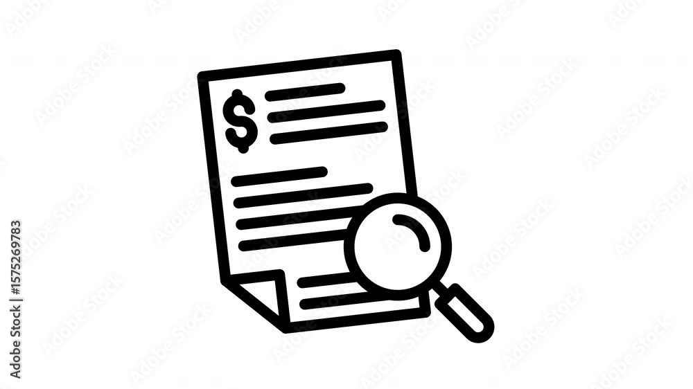 audit minimalist stroke animation
