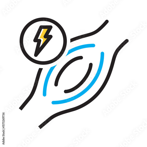 Vector multi color icon for Chronic muscle