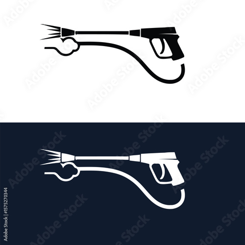 vector illustration of a pistol