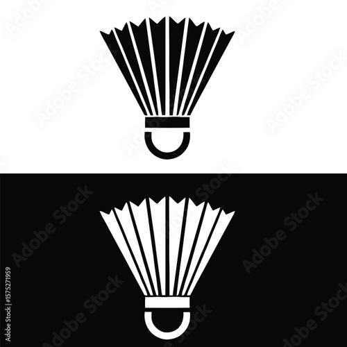 vector illustration of a black and white feather