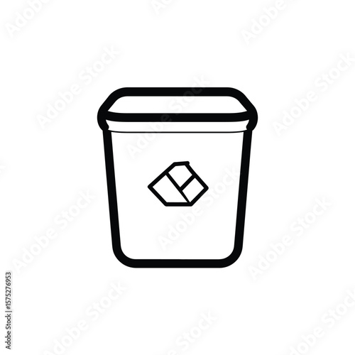 Alarm Clock Ringing with Transparent Background in Black Line Art Style, Round Shape