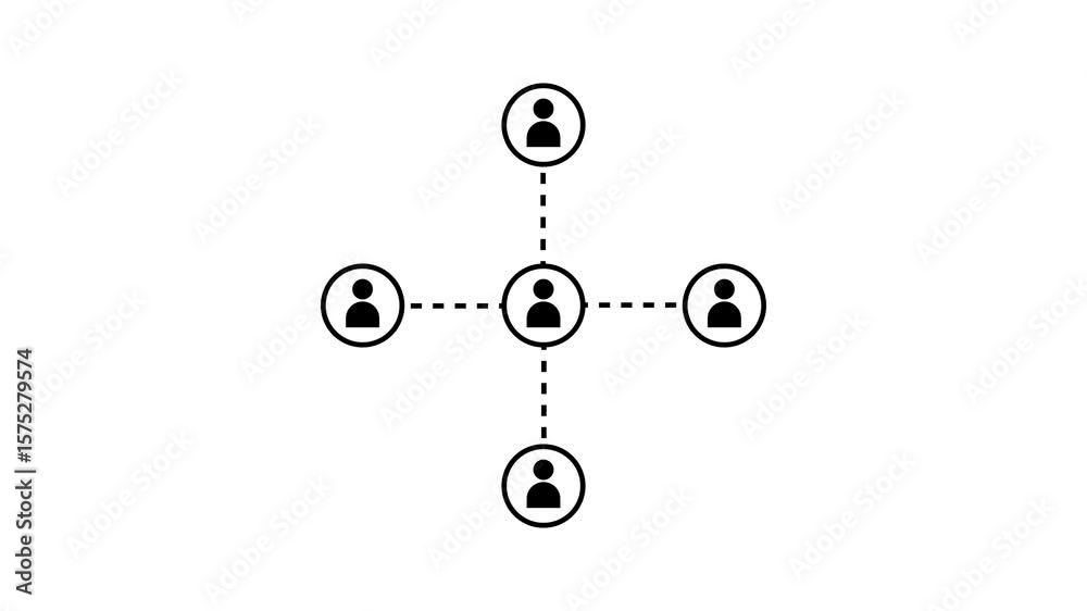 Animation of network of connections with people icons, Social networking service concept, Global network connection dot line pattern, global network connections and social networking concept