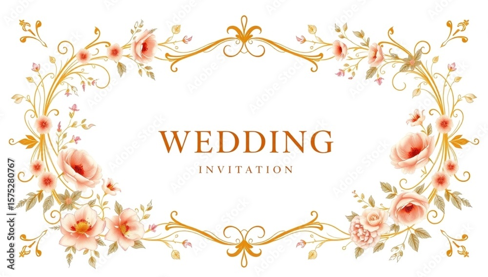 Obraz premium frame with flowers