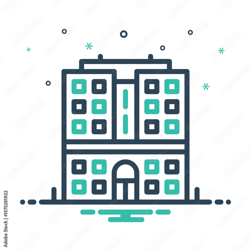 Fototapeta premium Mix icon for hotel