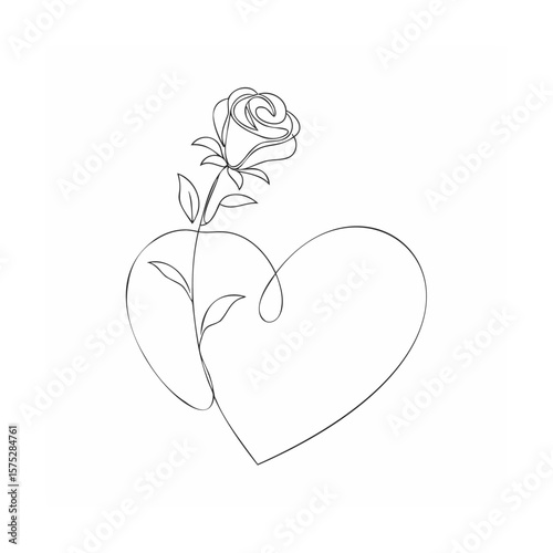 heart with roses