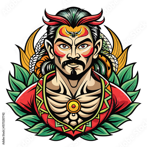 Powerful warrior with ornate details