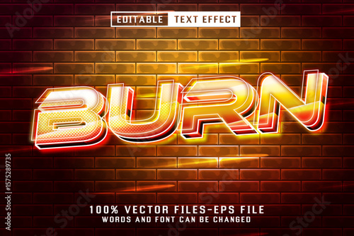 Burn 3d Text - Editable Text Effect