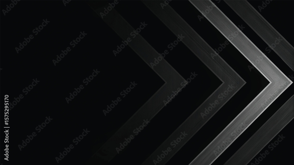 Obraz premium Abstract black and white animation of a 3D paper sign with a woman in business attire, highlighted by dramatic light