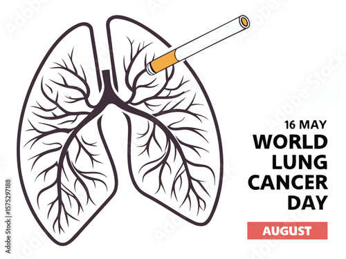 Smoking Destroys Lungs and Earth Illustration Vector