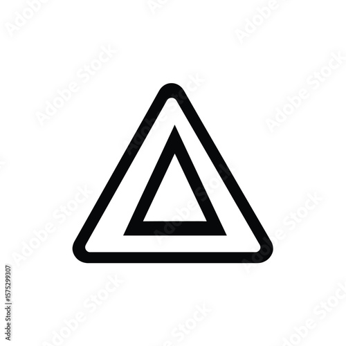 Free Download Triangle Shapes Black Outline Inside Each Other on a Transparent Background - GFXLoad