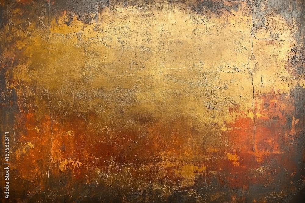 Obraz premium Explore Golden Depths, Abstract Texture with Warm Earthy Tones and Distressed Details