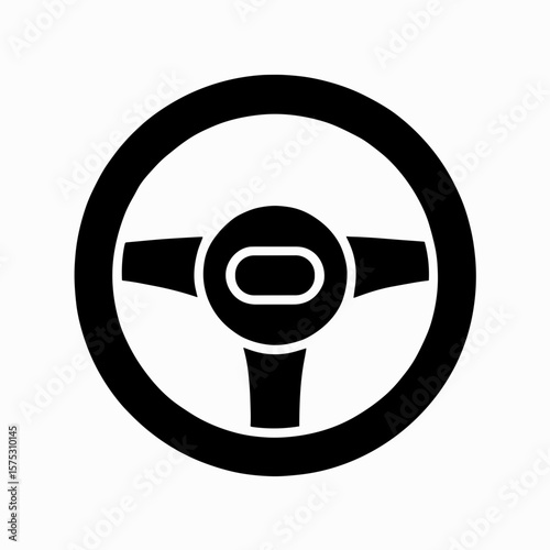 Toy steering wheel icon in filled style — pretend driving for kids