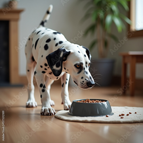 dog sitting on a table