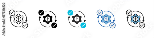 Optimization Icon Pack Multistyle Illustration