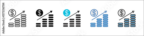 Revenue Icon Pack Multistyle Illustration