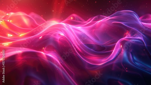 Wonderful picture of colorful light sparkling particles scattered across space background, create abstract bokeh effect perfect for designs that aim to evoke a sense of energetic and fantasy. AIG53.