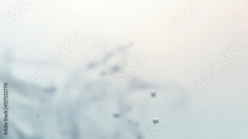 Ink Dropping and Swirling in Water Slow Motion Abstract