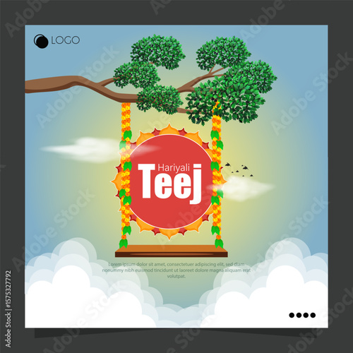 Haryali Teej is a Hindu festival celebrated by women to welcome the monsoon.
