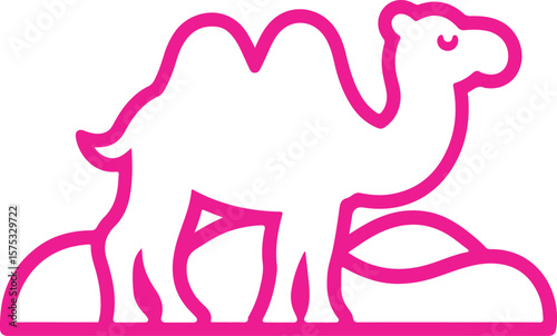 Pilgrimage Camel Silhouette Desert Scene