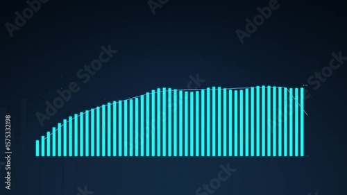 Abstract blue bar project