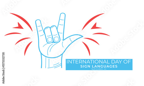 International Day of Sign Languages. Sign concept Design. 