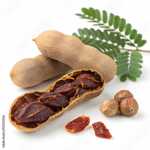 A single dried tamarind chunk delivers tangy, sweet-sour tropical flavor