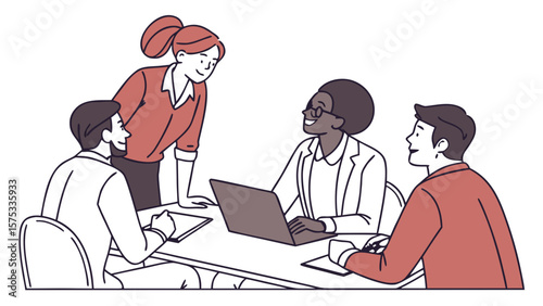 Business meeting collaboration teamwork discussion office team brainstorm presentation strategy planning session concept