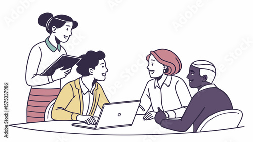 Business meeting collaboration teamwork office discussion corporate strategy presentation team project planning session